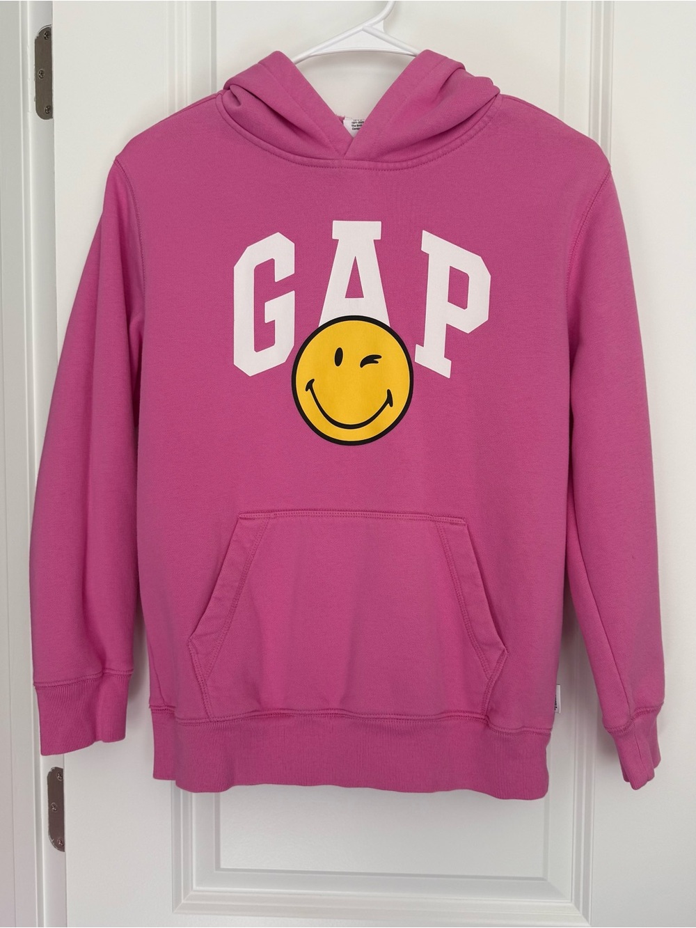 GAP Kids x SmileyWorld Pink Hoodie Girls Size 10 Large